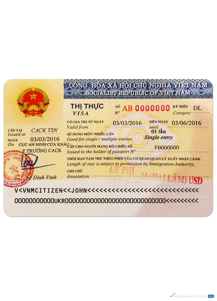 Download VIETNAEM visa Photoshop template